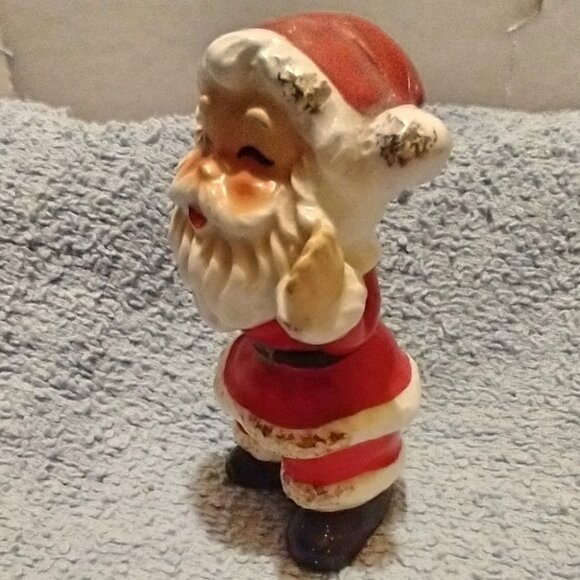 Vintage Enesco Ceramic Bowling Santa Claus 1950s Christmas Salt Shaker - Picture 6 of 16